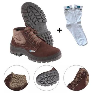 Imagem de Bota botina de segurança nobuck marrom 50b26 - marluvas - Bracol, 39