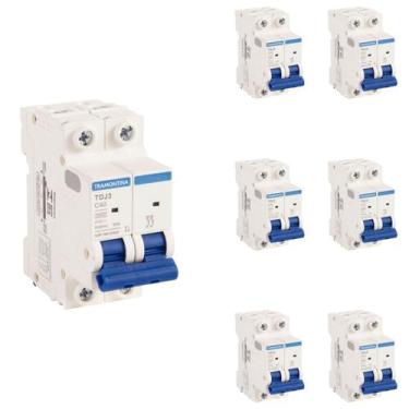 Imagem de 7 Disjuntores 40A Bipolar Tramontina TDJ3 Curva C 3kA