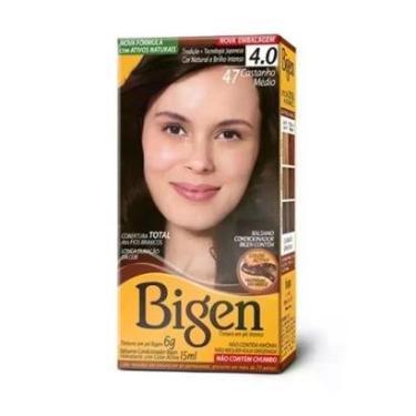 Imagem de Coloracao em Pó 47 Castanho Médio Bigen-Unissex