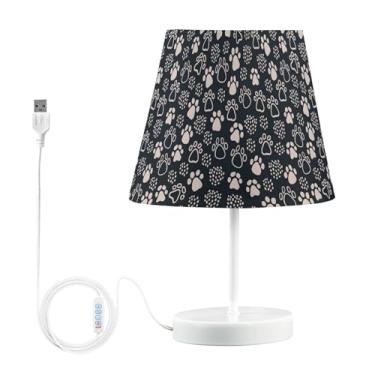 Imagem de Joisal Canina de gato e gatinho pequena lâmpada para mesa de cabeceira com porta USB, lâmpadas de mesa de LED para escritório em casa, lâmpadas para quarto, decoração de mesa para sala de estar