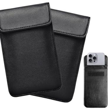 Imagem de Amerthing Bolsas Faraday Para Celulares, Proteção De Privacidade À Prova Empréstimo, 8 X 4,8" E Chaves Carro, Anti-Rastreamento, Anti-Hacking Case Blocker (Preto) (2 Peças)