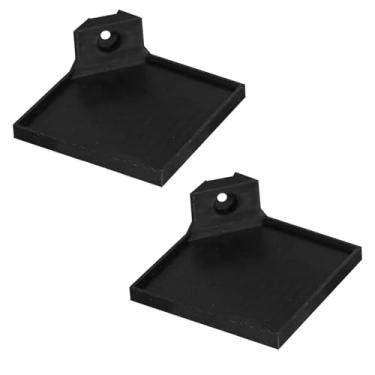 Imagem de PIAOLGYI Prateleira de canto para armário de vidro IKEA MILSBO, acessórios de prateleiras extras compatíveis com armário de vidro IKEA Milsbo, 2 peças (preto)