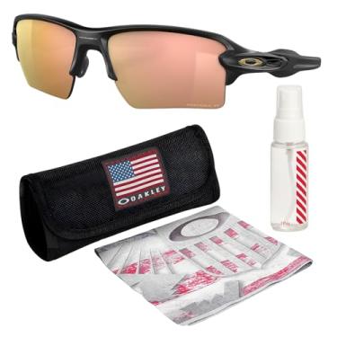 Imagem de OAKLEY OO9188 FLAK 2.0 XL Armação preta fosca – Lente polarizada PRIZM ROSE GOLD POLARIZADA, óculos de sol polarizados retangulares com kit de óculos oficial, Preto fosco polarizado (59 mm), 59 mm