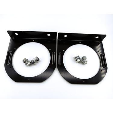 Imagem de BBMTA Luz traseira de reboque redonda de substituição de 10 cm L suporte de montagem para caminhão barco RV revestido a pó redondo de 10 cm (pacote com 2)