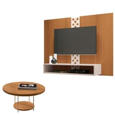 Imagem de Painel para TV Home Suspenso Form com Mesa de Centro Sky Cinamomo Off 