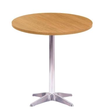 Imagem de Mesa Delta Em Alumínio 75 Cm (alt) Base Em X Tampo Mdp Redondo 80 Cm (larg) X 2,50 Cm (alt) Samba