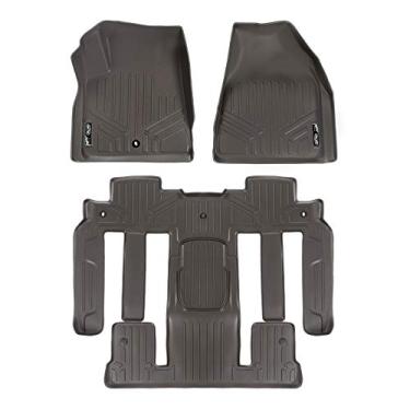 Imagem de MAXLINER Conjunto de forro de tapete de cacau de 2 fileiras de ajuste personalizado compatível com 2009-2016 GMC Acadia/2017 Acadia Limited/2009-2010 Saturn Outlook (assentos concha de 2ª fileira)