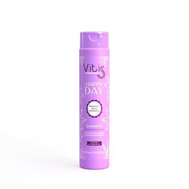 Imagem de Shampoo Happy day Vitiss 300ml brilho intenso - Vitiss Cosmeticos