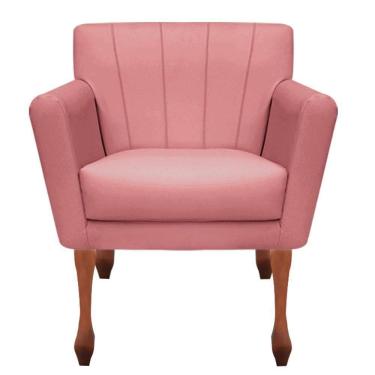 Imagem de Poltrona Decorativa Clinicas Iza Retro Dritex suede Rose