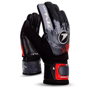 Imagem de Luva de Goleiro Futebol Poker Training Infinity Adulto E Infantil Criança Junior Corte Negativo Latex Grip Campo Grama Natural e Sintética Gramado Futsal Unissex (Vermelho, 9)