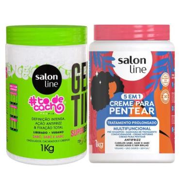 Imagem de Kit Salon Line Gelatina To De Cacho + Creme De Pentear Salon Line 5 Em