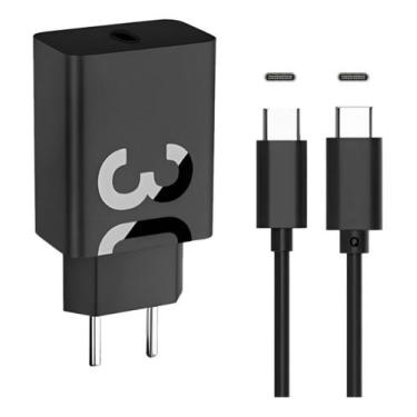Imagem de Carregador 30W Tipo C Compatível com Motorola G04, G24, G34 e G54 - No