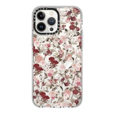 Imagem de CASETiFY Capa transparente para iPhone 13 Pro Max [não amarela/2 m. Proteção contra quedas de grau militar/compatível com Magsafe] - Vintage Flower Monday - Transparente