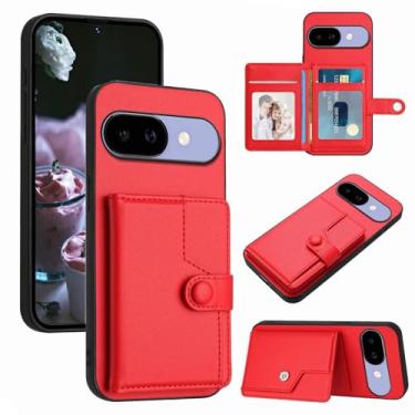 Imagem de Moment Dextrad Suporte de cartão para Pixel 9a, carteira com 5 compartimentos múltiplos, bloqueio RFID, proteção de camada dupla de couro TPU interior, capa flip com suporte para Google Pixel 9a