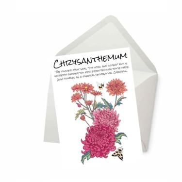 Imagem de PICTURE THIS PRINTS Flor de nascimento de crisântemo rude, cartão de felicitações com significado de flor de nascimento de crisântemo, cartão de aniversário sarcástico, desejos de aniversário de