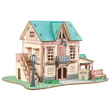 Imagem de MPIUET Quebra-Cabeças 3D De Madeira Para Adultos, Kits Modelos Casas Starry Sky Inn, 6,8" × 5,1" 4", Quebra-Cabeça, Cabana Faça Você Mesmo