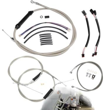 Imagem de TIGERSGATE Kit de cabos Sportster de 40,6 cm para cabide macaco estendido CAN-Bus/fios de seta/embreagem/cabos do acelerador/linha de freio para Harley 2014-2021 não ABS ferro XL XLH 883 1200 50