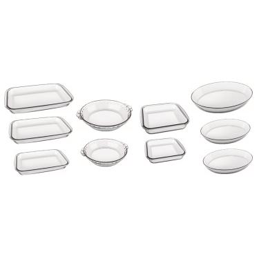 Imagem de Conjunto de Assadeiras Nadir em Vidro com 10 Peças