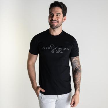 Imagem de Camiseta Acostamento Casual Wolf Preta-Masculino