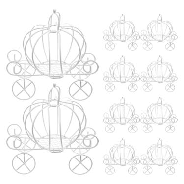 Imagem de DECHOUS 10 peças caixa de doces de carruagem: carruagens de lembrancinhas de festa de casamento de princesa caixas de lembrancinha de centro de mesa de centro de mesa para decoração de festa de