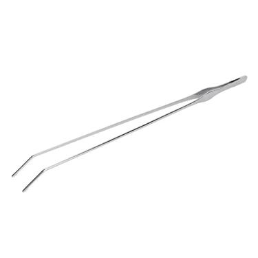 Imagem de Aquário Tweezers Professional Aço inoxidável à prova de ferrugem Réptil alimentação Tong para plantas de aquário Répteis de 45cm de 45cm Design ergonômico fácil de usar Pets (Pinças curvas)