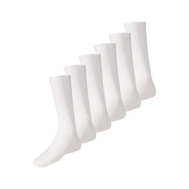 Imagem de Kit com 6 Pares de Meias Social Meianyl 6002-001 - LUPO, Branco