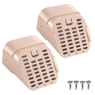 Imagem de 7,6 cm x 10 cm, pacote com 2, extensões de calha, calha, calha, desviador, filtro de saída e protetor de folhas para fundo de calhas, extensor adaptador para calha de 7,6 cm x 10 cm calcário