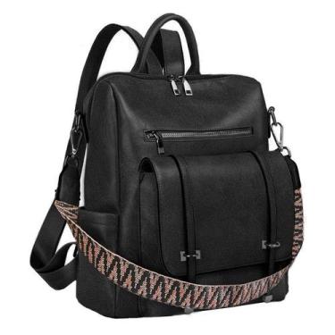 Imagem de Mochila Bolsa Feminina Antifurto Reforçada Grande Espaço para Trabalho