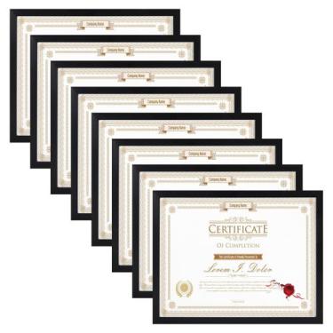 Imagem de Porta-retratos WIFTREY Black 21x29,7 cm, conjunto de 8 para foto