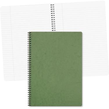 Imagem de Clairefontaine Caderno espiral verde 781453C Age Bag Collection - A4 21 x 29,7 cm - 100 páginas forradas com margem - papel branco 90 g - capa de cartão brilhante couro grão