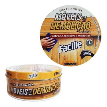 Imagem de 02 Und Cera Carnauba Lustra Moveis Demoliçao 200g Amarela - Crivialli