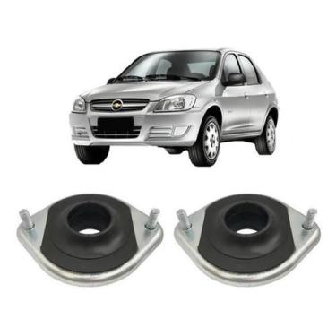 Imagem de Par Coxim Batente Dianteiro Gm Prisma 2009 2010 2011 2012 - Qualykits