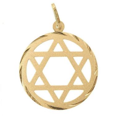Imagem de Pingente Estrela De Davi Grande 2.6cm Em Ouro Maciço 18k 750 - DR Joia