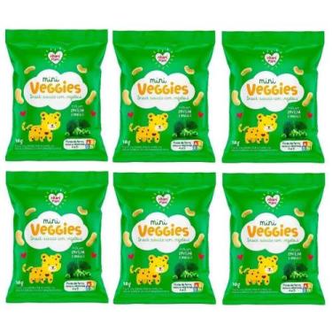 Imagem de Mini Veggies Snack Ervilha E Brócolis 6x18g - Nhami Mami