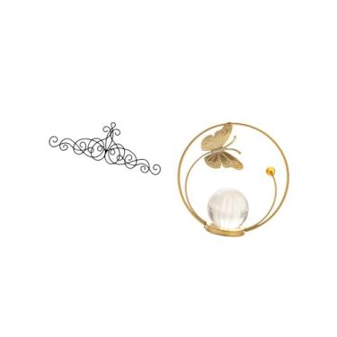 Imagem de Bothyi Decoração de Parede de Metal com Escultura Floral em Espiral, Estatueta para áreas Internas, Externas, Pátio, Cerca, Corredor, Quarto, Sala D