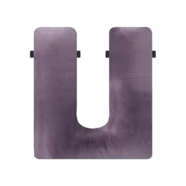 Imagem de KiBcsLic Almofada para assento de cômoda acolchoada com tiras de fixação Almofada para cadeira de cômoda para vaso sanitário para deficientes Cadeira de banho, U Shape