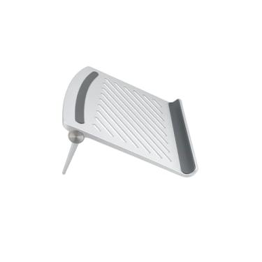 Imagem de Suporte Notebook Ajustável Inclinação 0° a 130° Portátil Branco Ergonômico Refrigeração Antiderrapante Postura Conforto Escritório Leve Reforçado