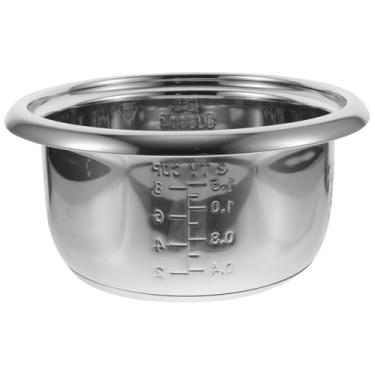 Imagem de STOBAZA Panela interna de aço inoxidável para panelas de arroz elétricas Material Design antiaderente para panelas de arroz Panela de substituição versátil