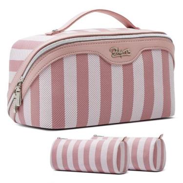 Imagem de Bolsa de maquiagem BOYATU Travel Set de 3 para mulheres à prova d'água