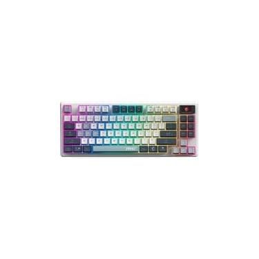 Imagem de Teclado Mecânico Gamer Sem Fio  MSI Forge GK600 TKL SKY, RGB, Switch Linear, USB 2.0,Bluetooth, US, Preto - STRIKE600