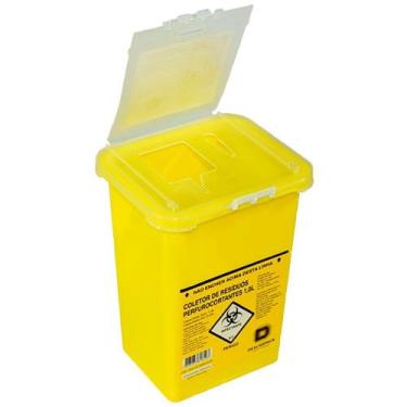 Imagem de Coletor Rígido Resíduos Perfurocortantes Descarpack 1 litro