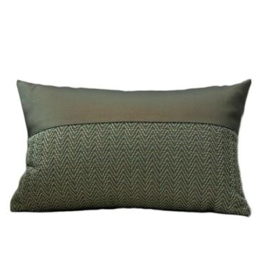 Imagem de Almofada Couro & Linhão Retangular - Cazachic, Completa