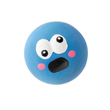 Imagem de Generic Bolas de Cães de Peças de Cães de Busca Interativa, Durável Latex Squeaky Toy Ball Resistência à Bola para Suprimentos para Animais de Estimação (Azul)