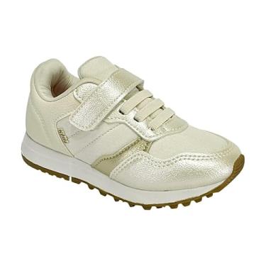 Imagem de Tênis Klin Walk Mini 216132 Off White Perolizado/Dourado