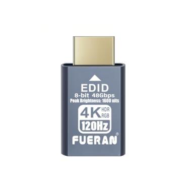 Imagem de Plugue fictício HDMI 2.1 4K 120Hz – Emulador de tela virtual de alta resolução para PC, fones de ouvido VR e mineração de criptomoeda EDID adaptador de exibição fantasma sem cabeça (2.1-4K/120Hz-HDR