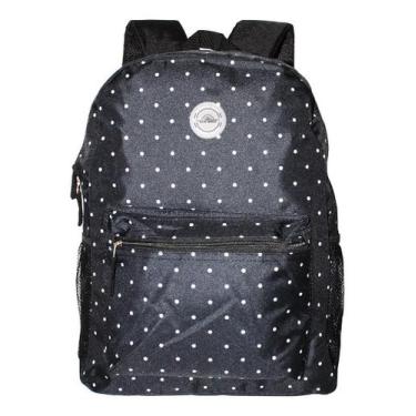 Imagem de Mochila Juvenil Póa Bolinhas Meninas Escolar Costas - Clio Style