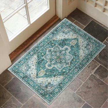 Imagem de Tapete de porta interior Collive Retro Floor Mat 60x90cm verde