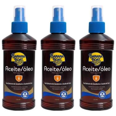 Imagem de Kit com 3 banana boat bronzeador oleo spray fps 8 236ml - ARCOM