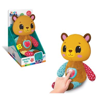 Imagem de Pelúcia Ursinho Infantil Amigos Saudáveis Luz e Som - Shiny Toys