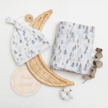 Imagem de Cobertor Miaoberry Organic Musselin Swaddle 120x120cm com chapéu